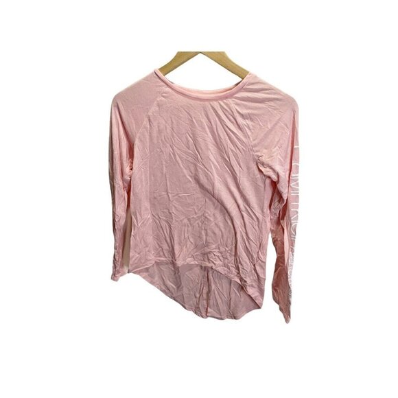 Calvin Klein Performance T Shirt Long Sleeve Pink Girls Size L 12/14 - Picture 1 of 5